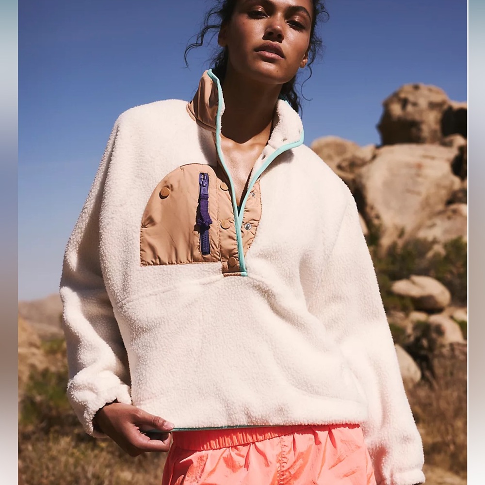 Free People Hit The Slopes Colorblock Pullover